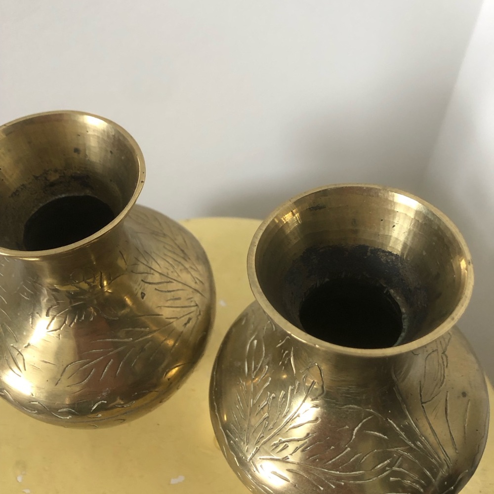 Brass Mini Vases - Picture 4 of 7